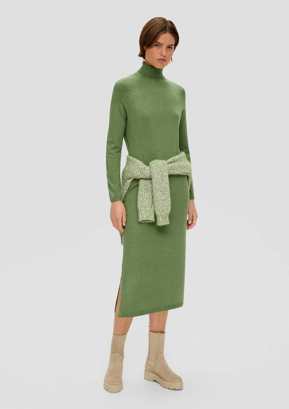 S.Oliver Strickkleid Aus Viskosemix