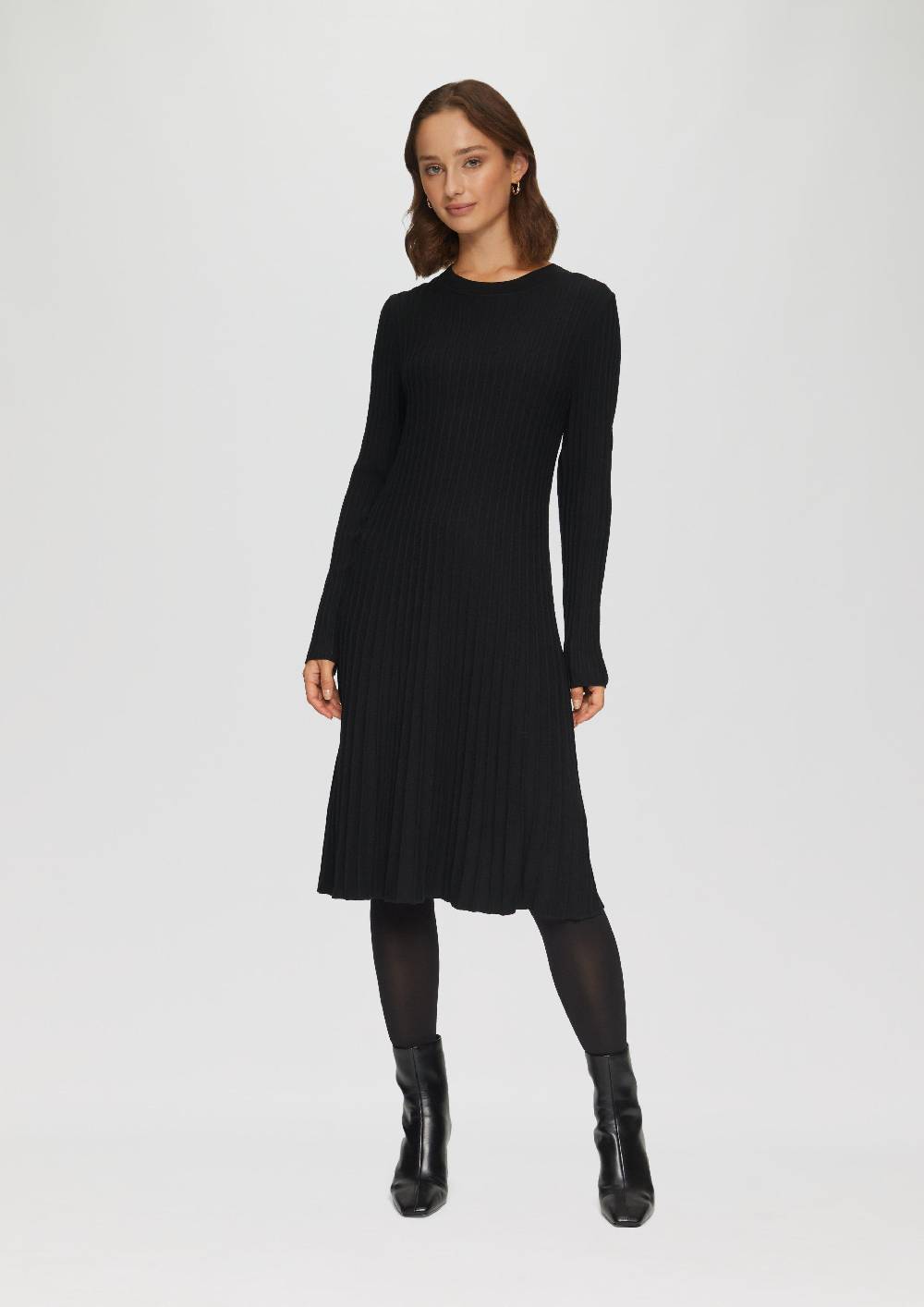 S.Oliver Strickkleid Mit Rippstruktur