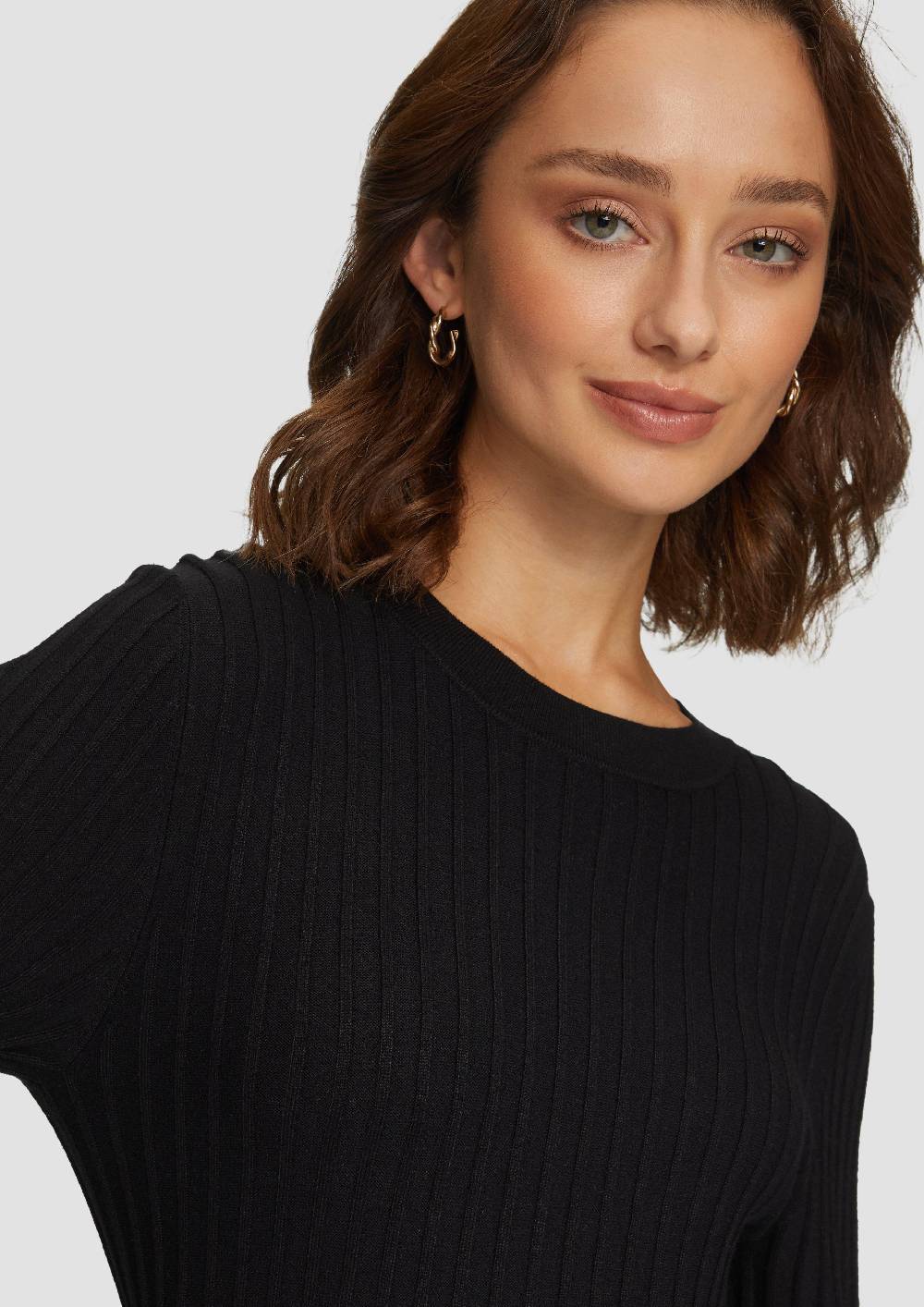 S.Oliver Strickkleid Mit Rippstruktur