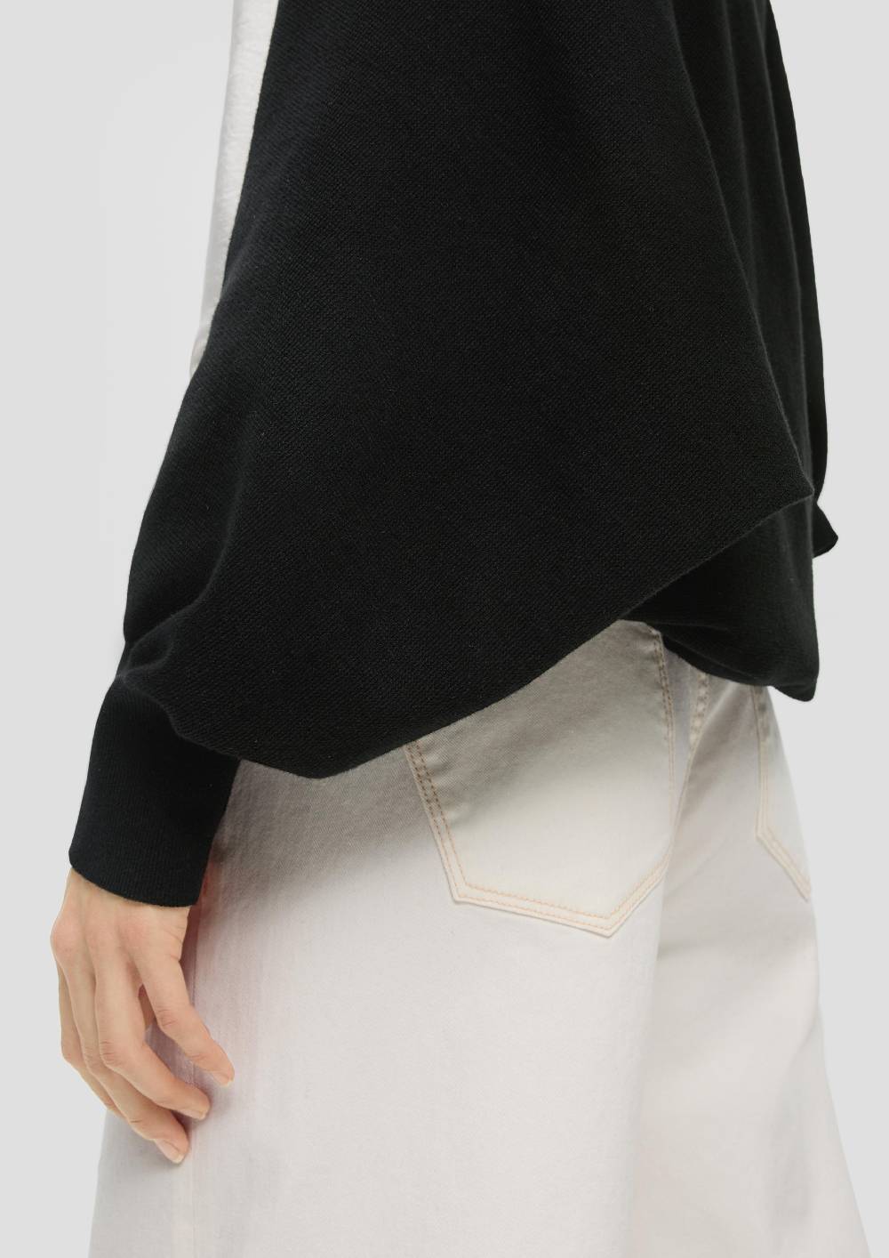 S.Oliver Strickponcho Aus Baumwollmix