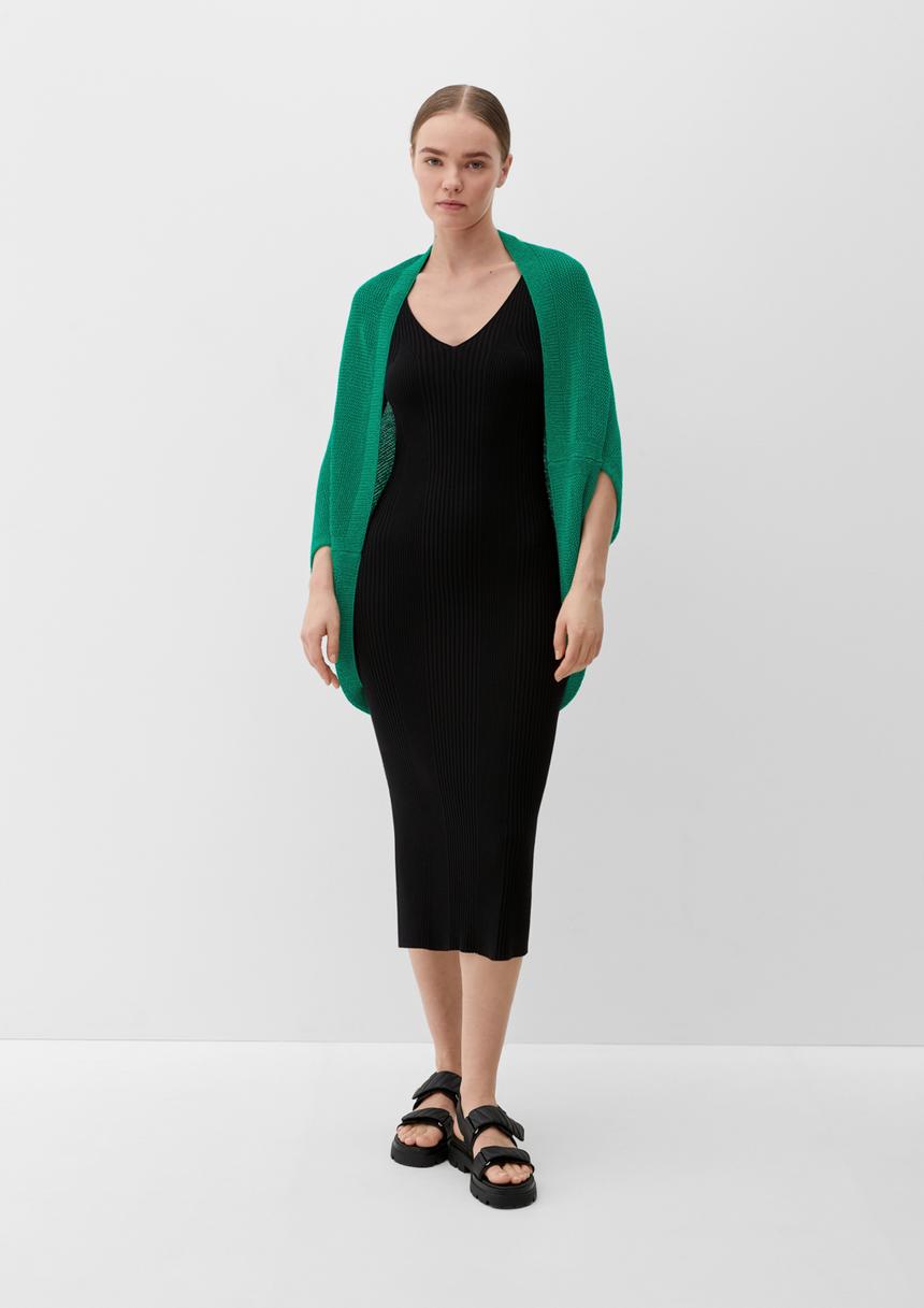 S.Oliver Strickponcho Aus Baumwollmix