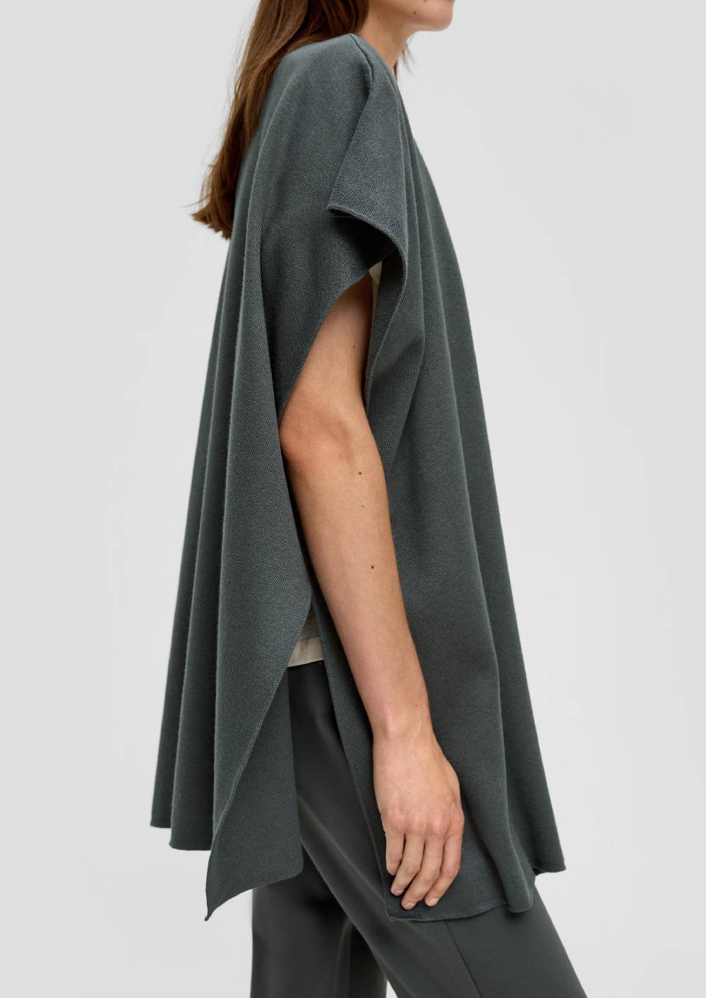 S.Oliver Strickponcho Aus Viskosemix