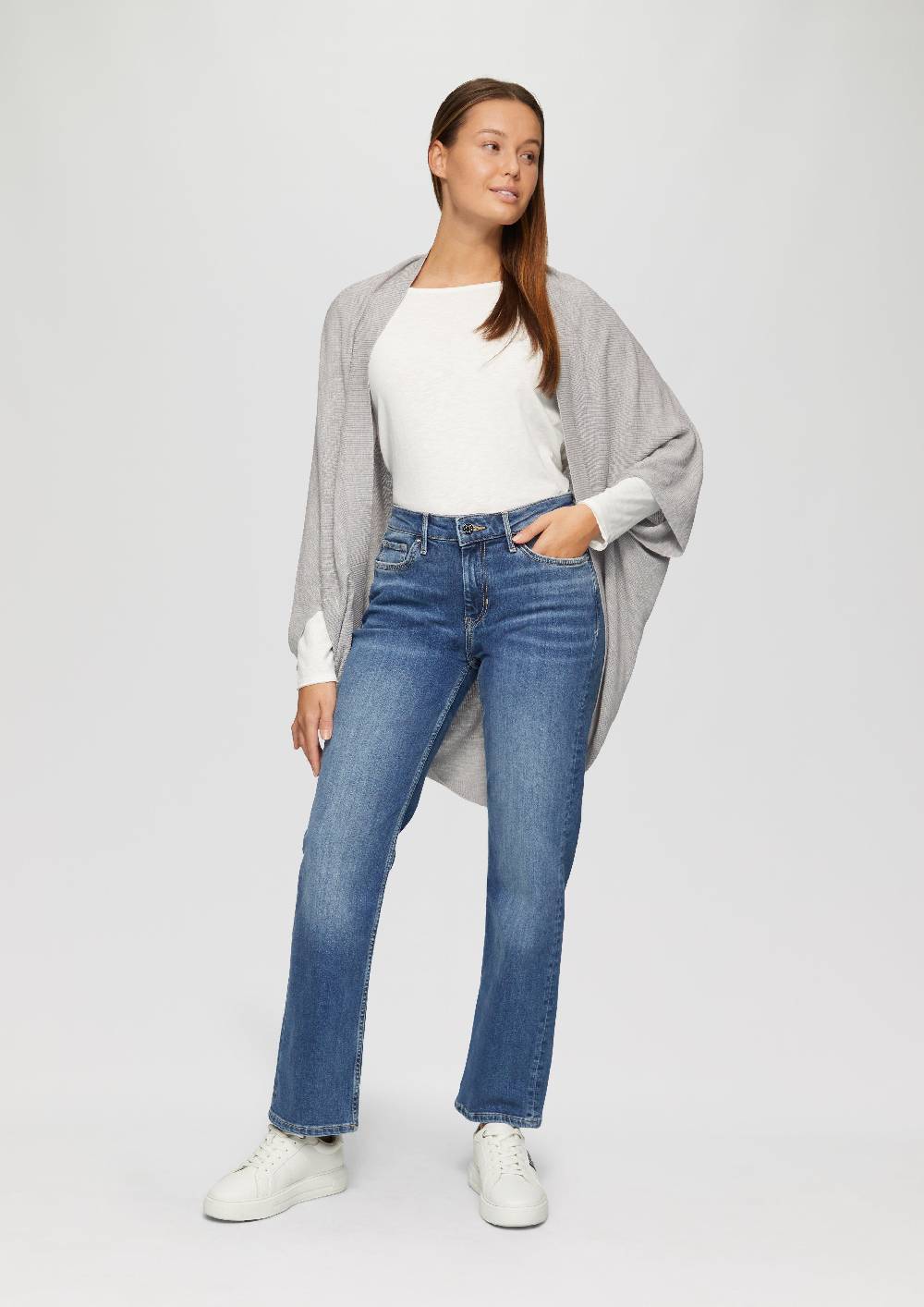 S.Oliver Strickponcho Aus Viskosemix