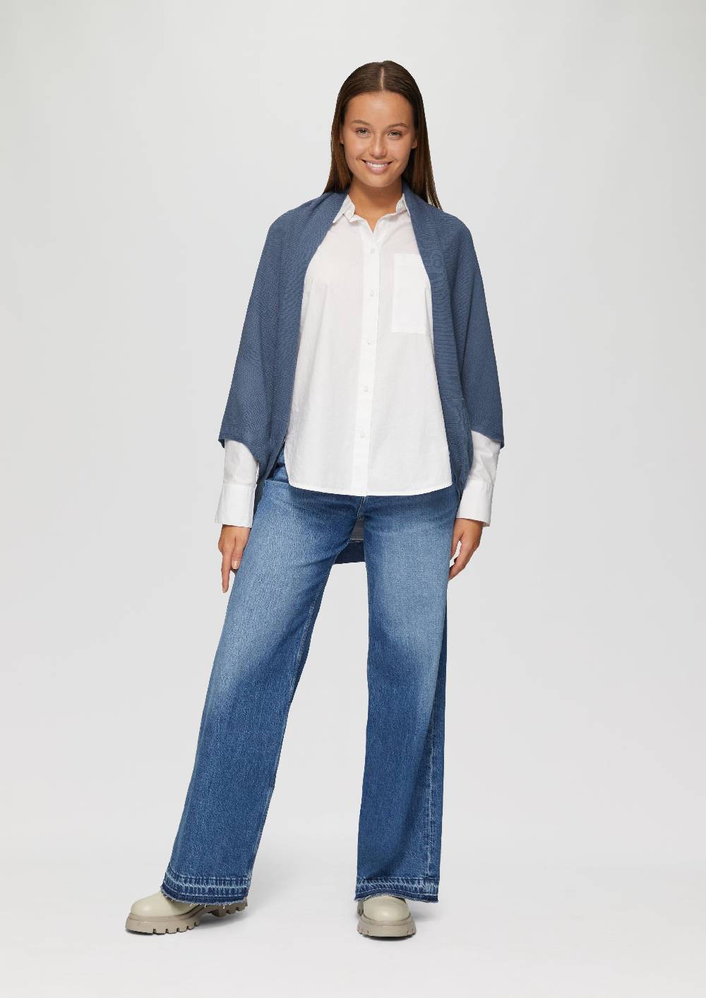 S.Oliver Strickponcho Aus Viskosemix