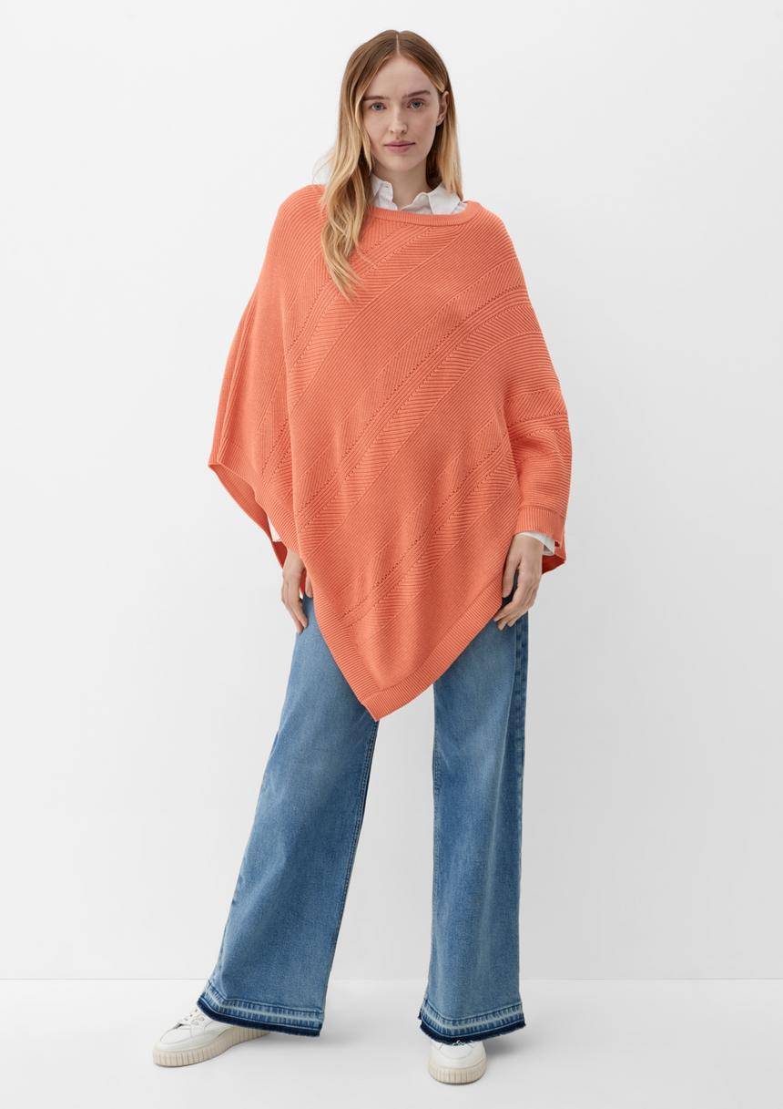 S.Oliver Strickponcho Aus Viskosemix
