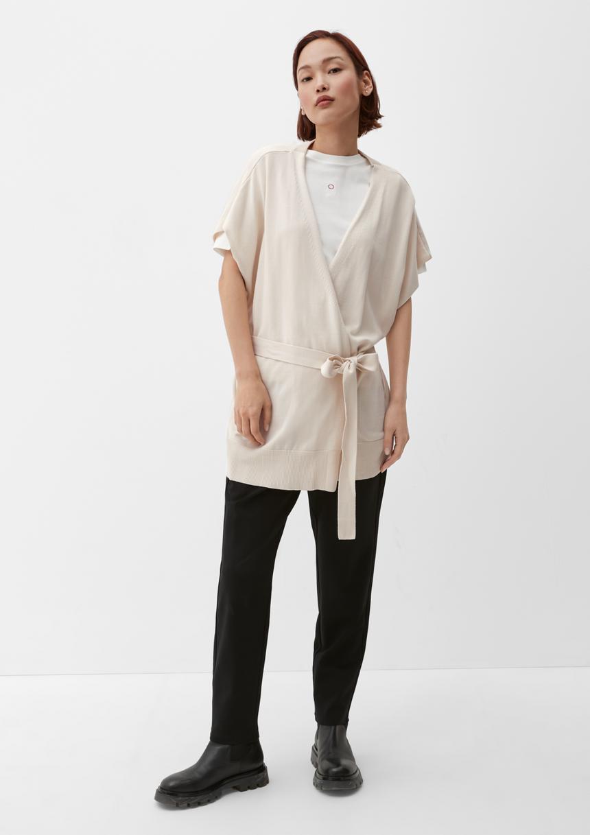 S.Oliver Strickponcho Mit Bindegürtel