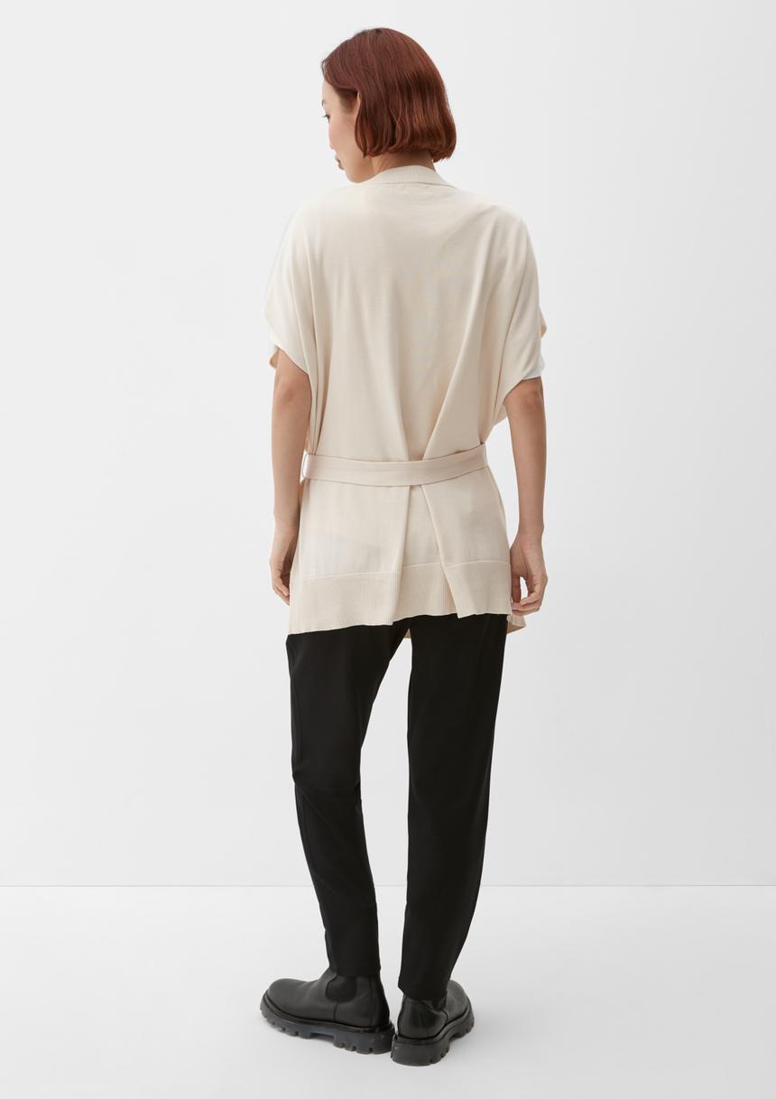 S.Oliver Strickponcho Mit Bindegürtel