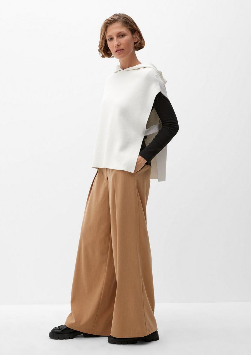 S.Oliver Strickponcho Mit Kapuze