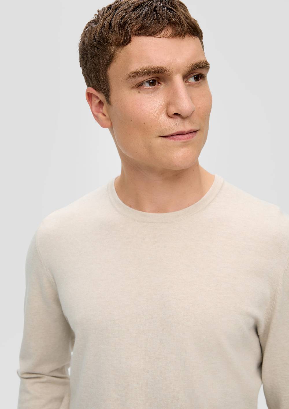 S.Oliver Strickpullover Aus Seide Mit Crew Neck