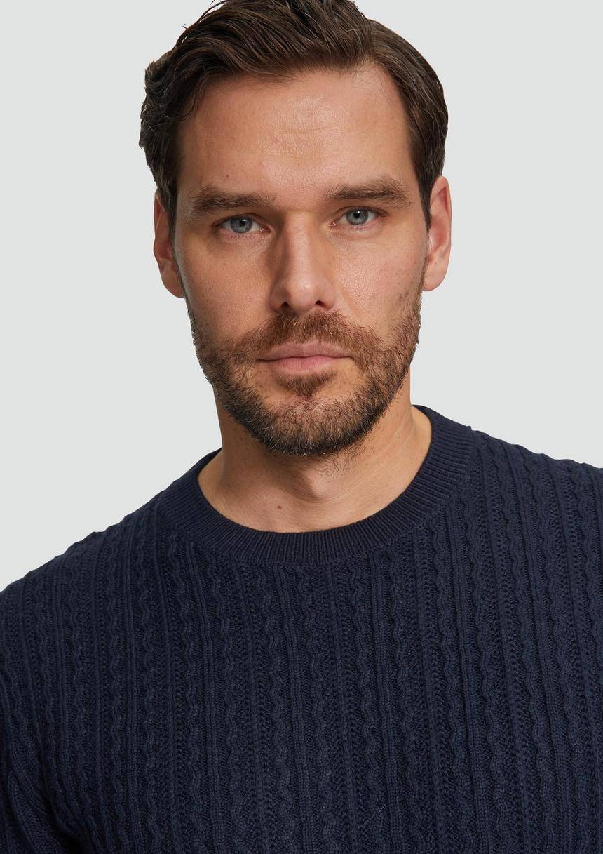 S.Oliver Strickpullover Aus Wollmix Mit Zopfmuster