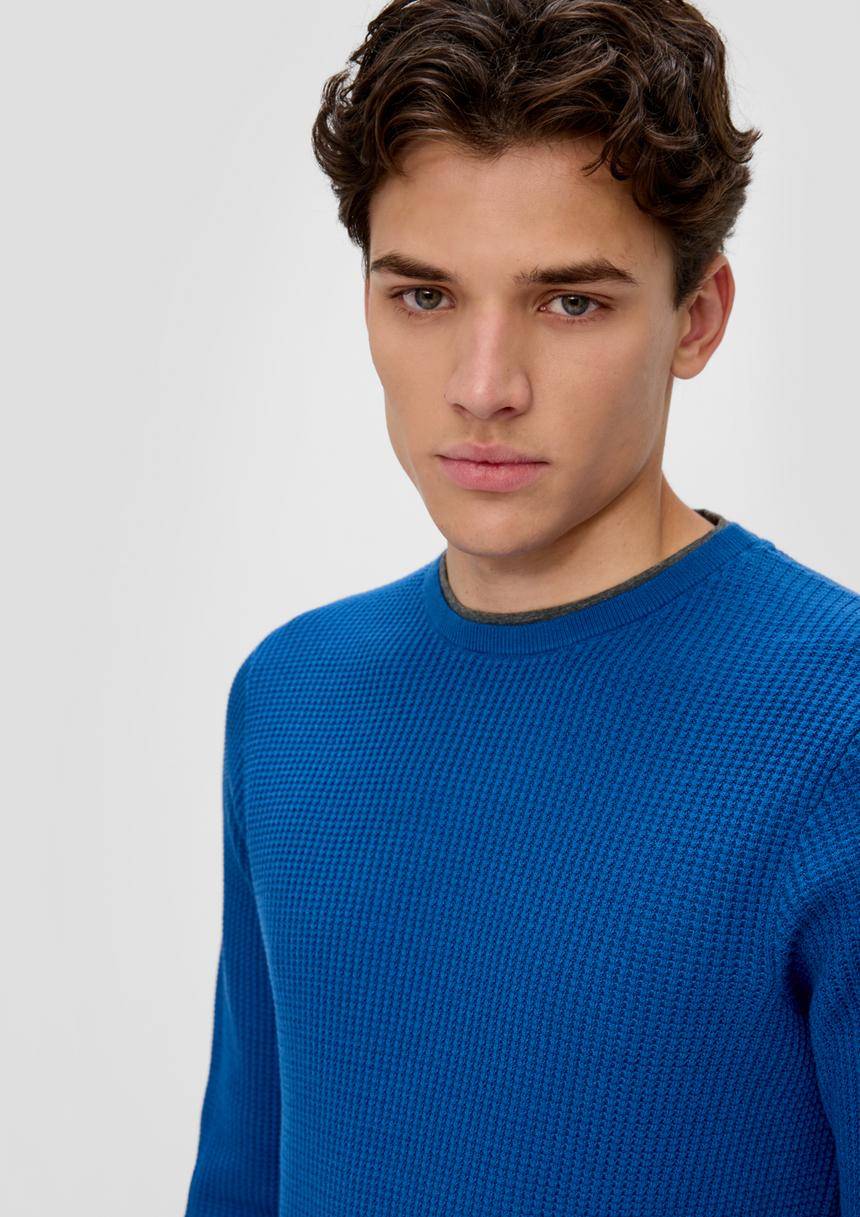 S.Oliver Strickpullover In Layering-Optik