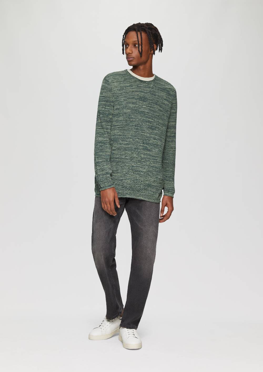 S.Oliver Strickpullover In Melange-Optik