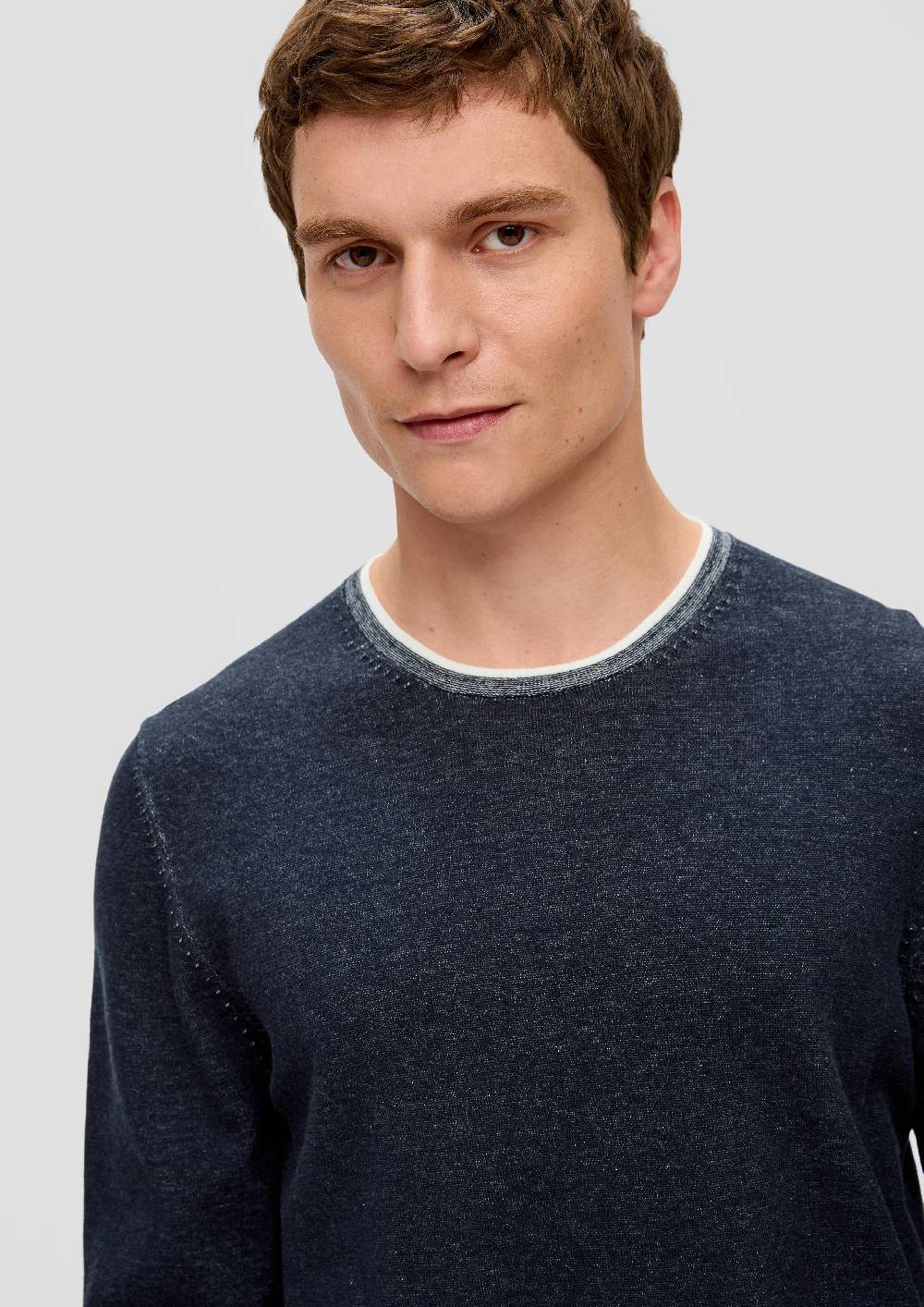 S.Oliver Strickpullover In Melierter Optik