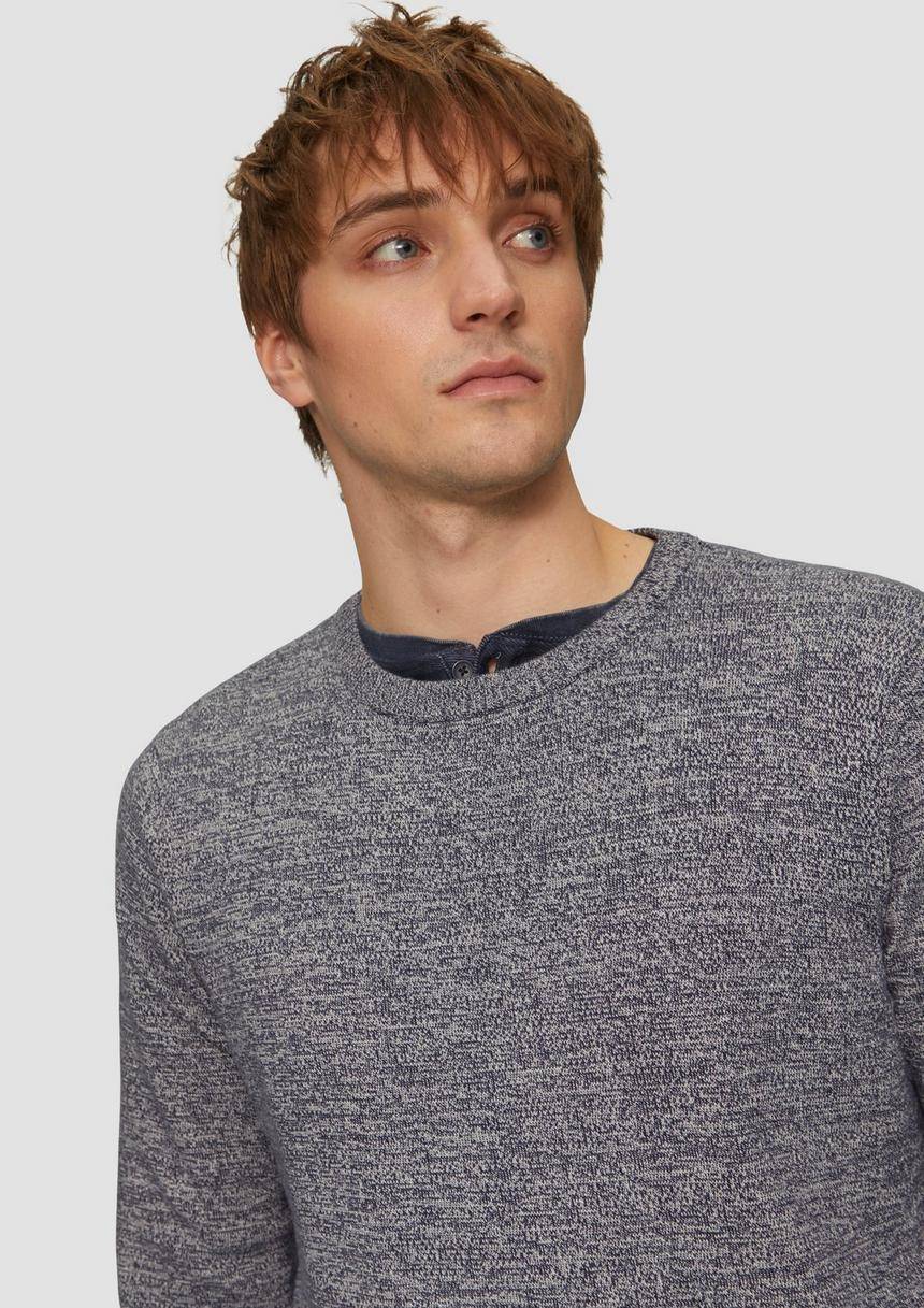 S.Oliver Strickpullover In Melierter Optik