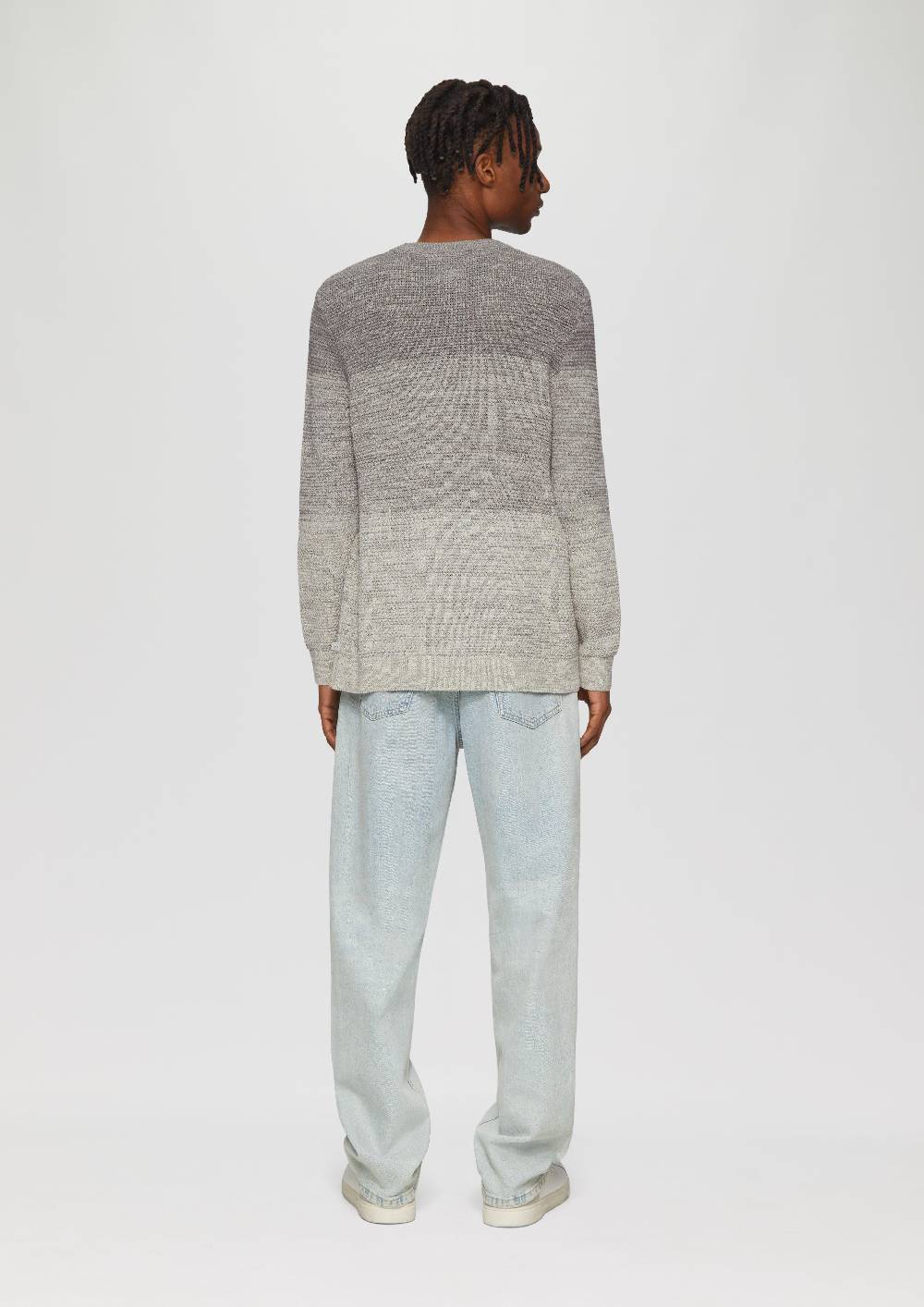 S.Oliver Strickpullover In Melierter Streifenoptik