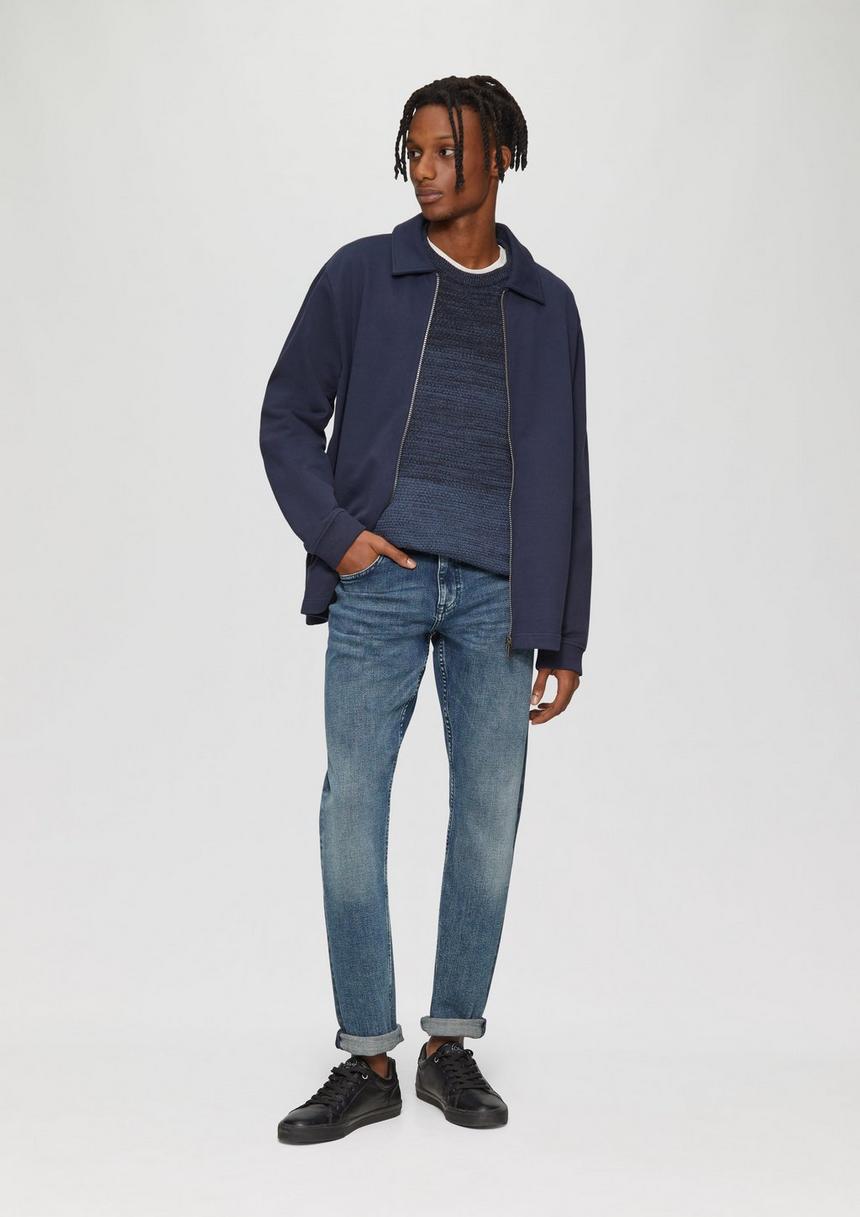 S.Oliver Strickpullover In Melierter Streifenoptik