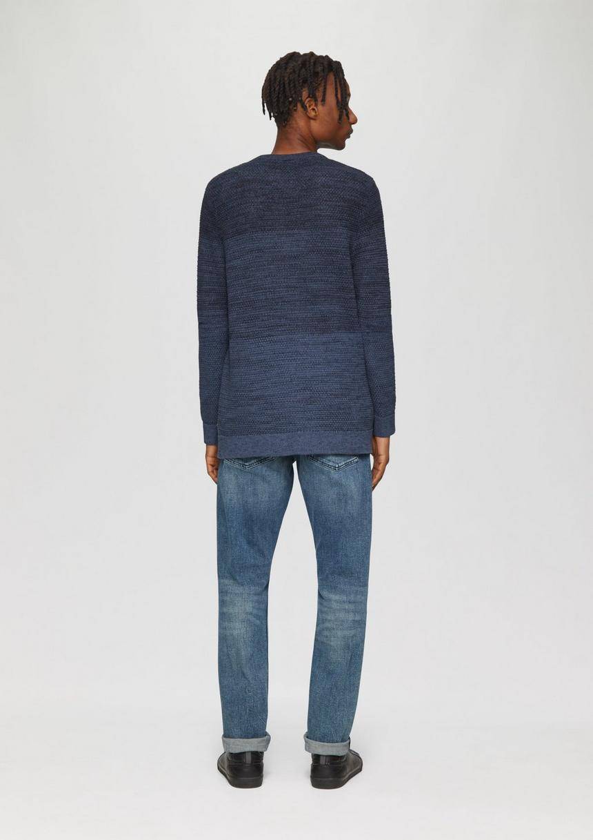 S.Oliver Strickpullover In Melierter Streifenoptik