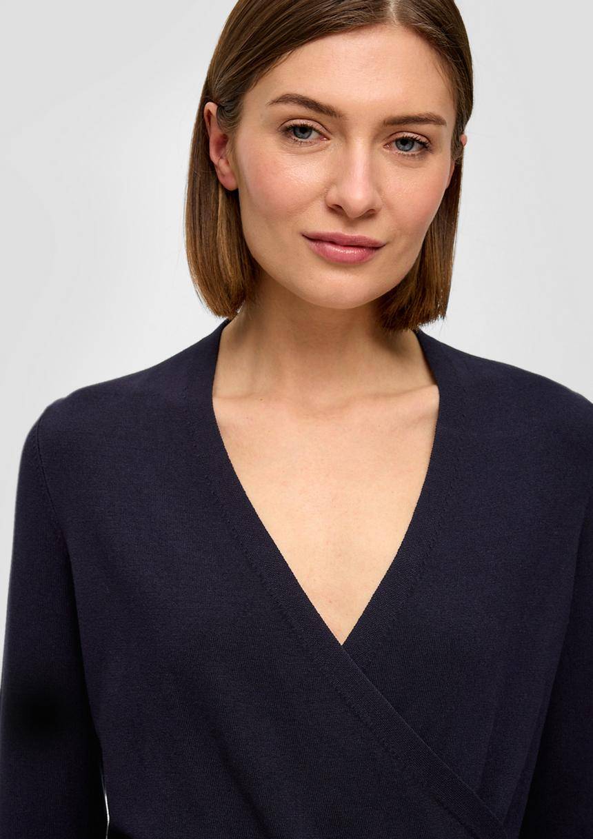 S.Oliver Strickpullover In Wickel-Optik