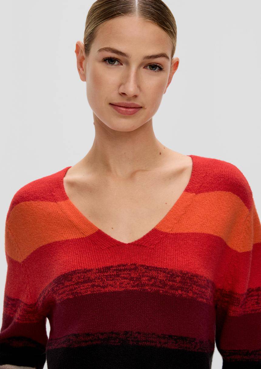 S.Oliver Strickpullover Mit Farbverlauf-Streifen