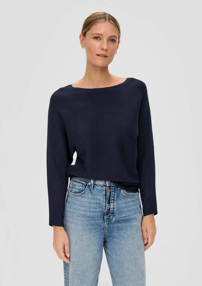S.Oliver Strickpullover mit Fledermausarm