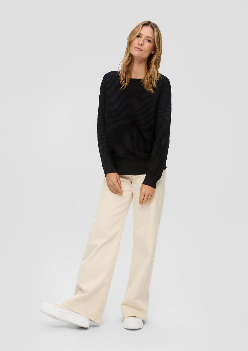 S.Oliver Strickpullover Mit Fledermausärmeln