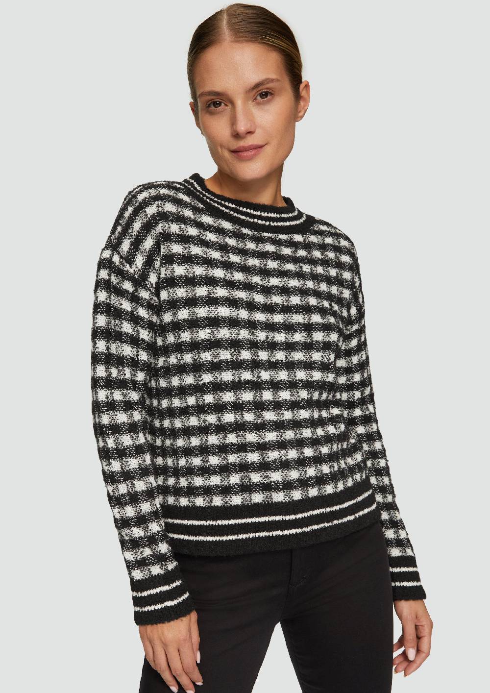 S.Oliver Strickpullover Mit Karomuster