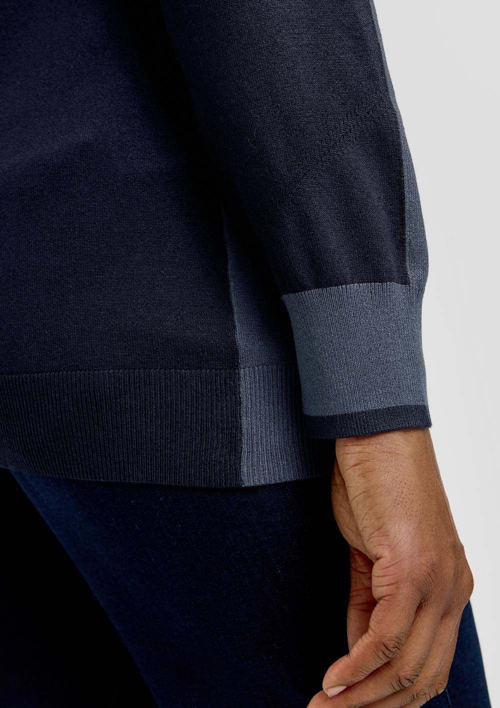 S.Oliver Strickpullover Mit Konstrastdetails