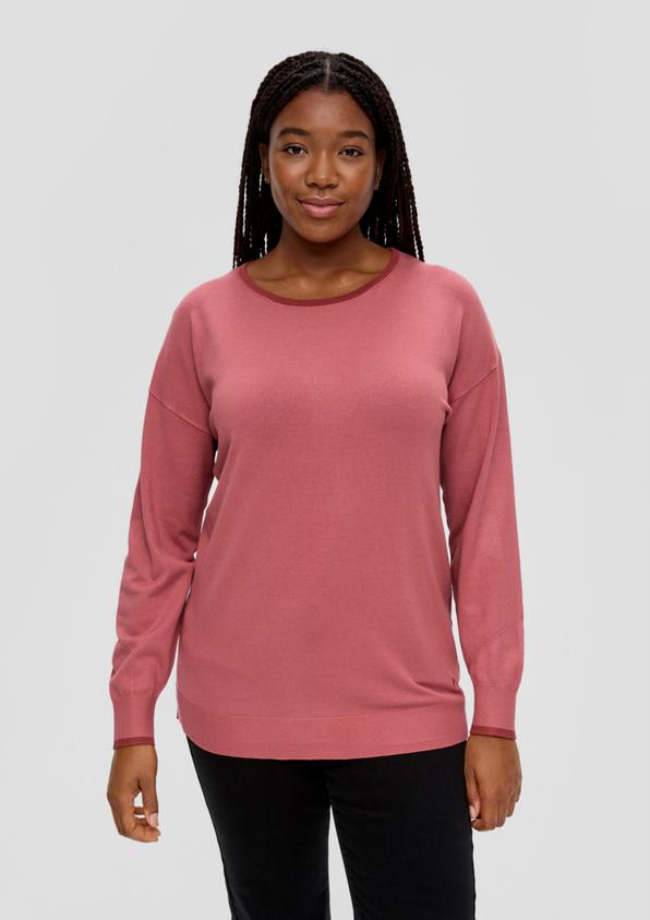 S.Oliver Strickpullover mit Konstrastdetails