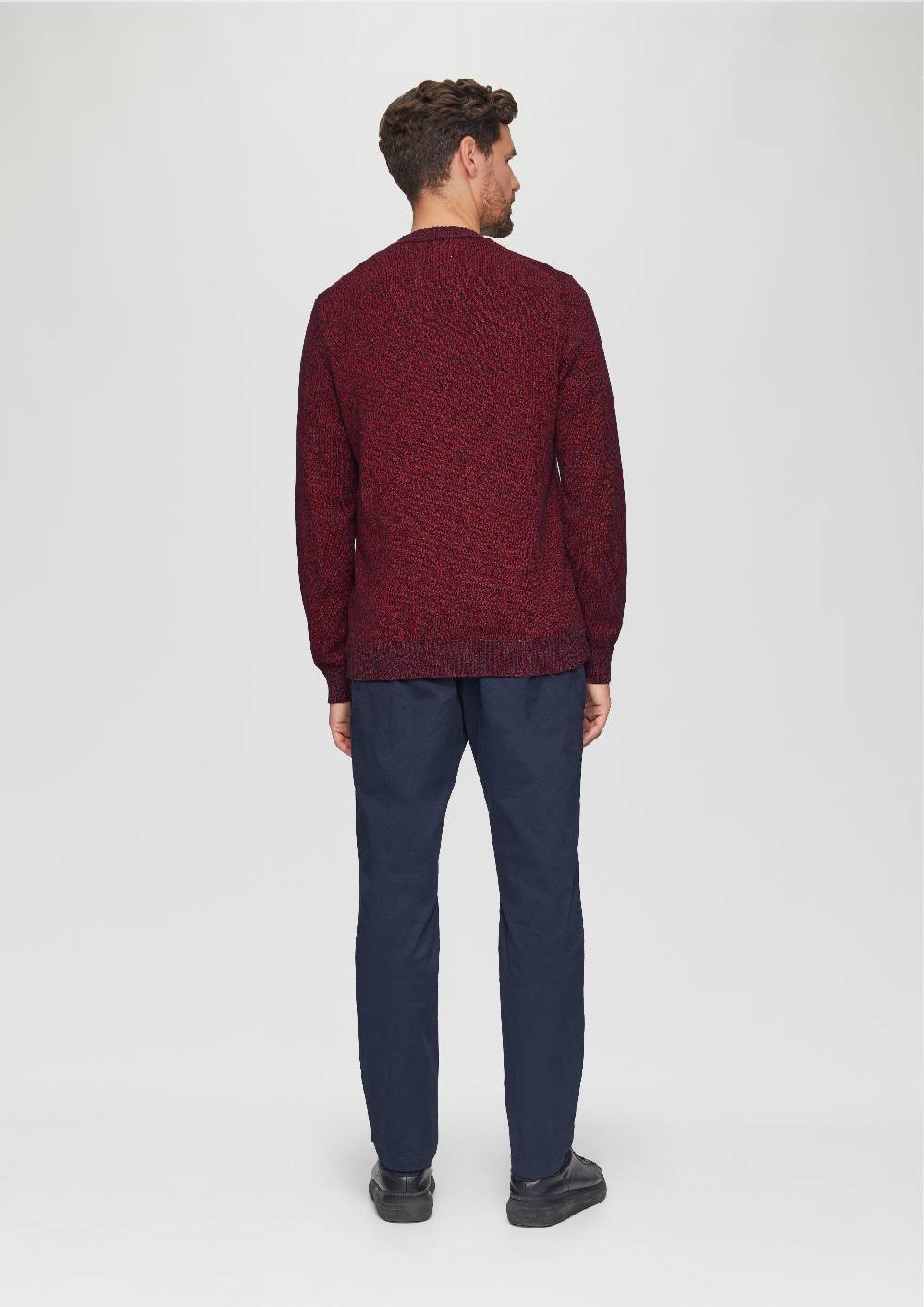 S.Oliver Strickpullover Mit Logo In Melange-Optik