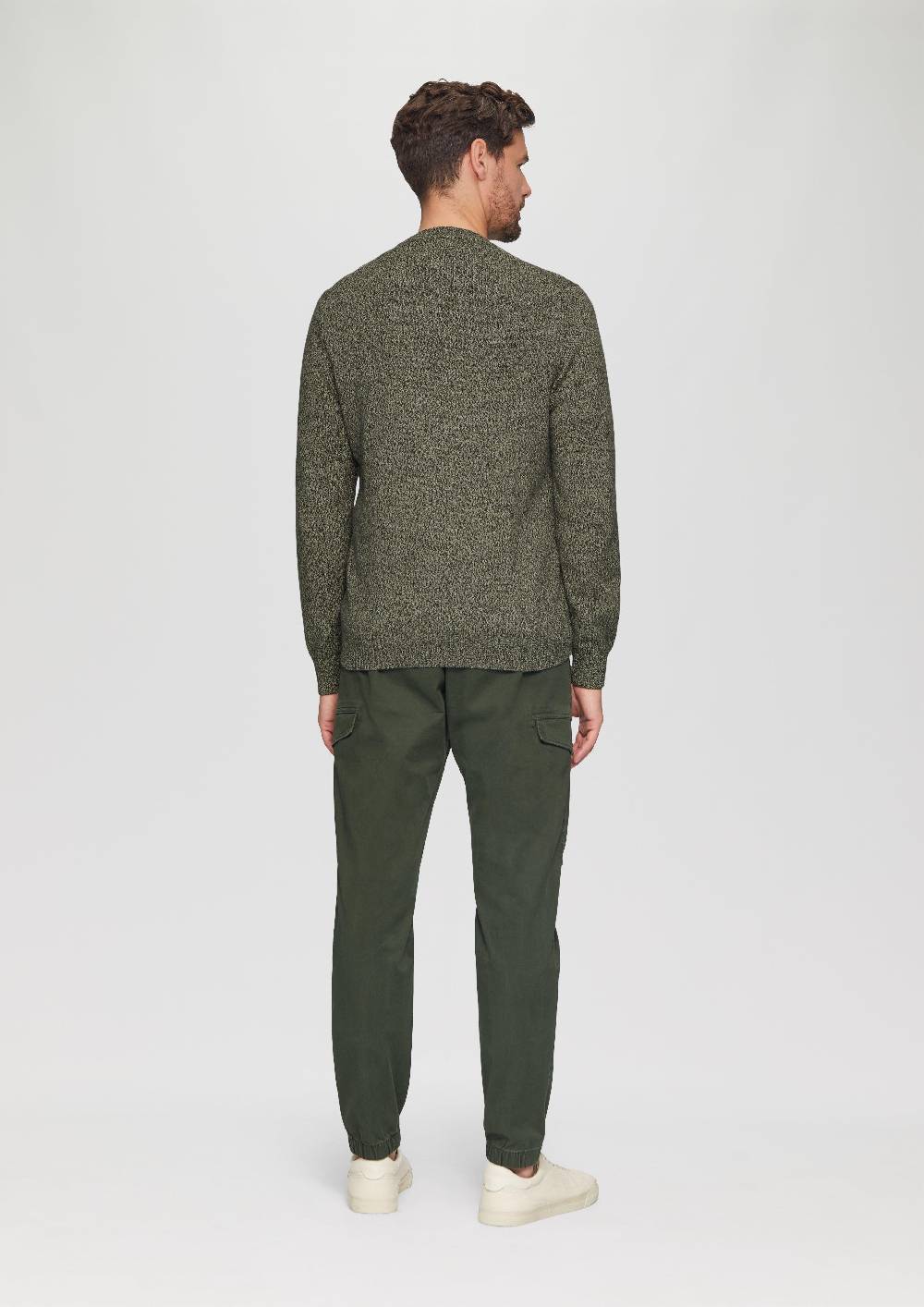 S.Oliver Strickpullover Mit Logo In Melange-Optik