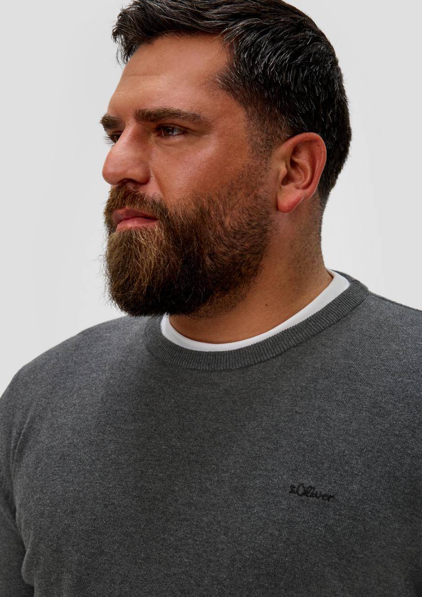 S.Oliver Strickpullover Mit Logo-Stickerei