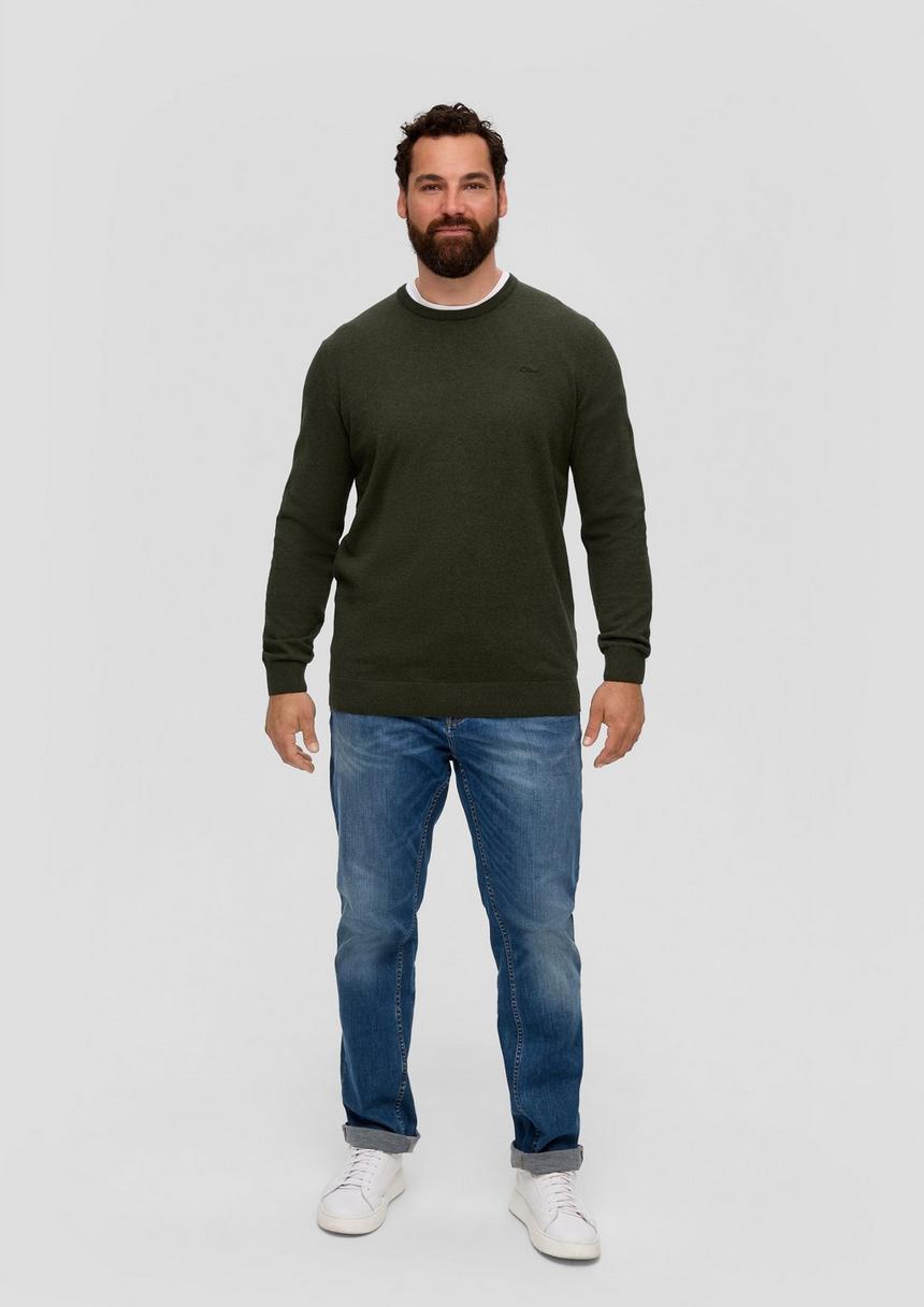 S.Oliver Strickpullover Mit Logo-Stickerei