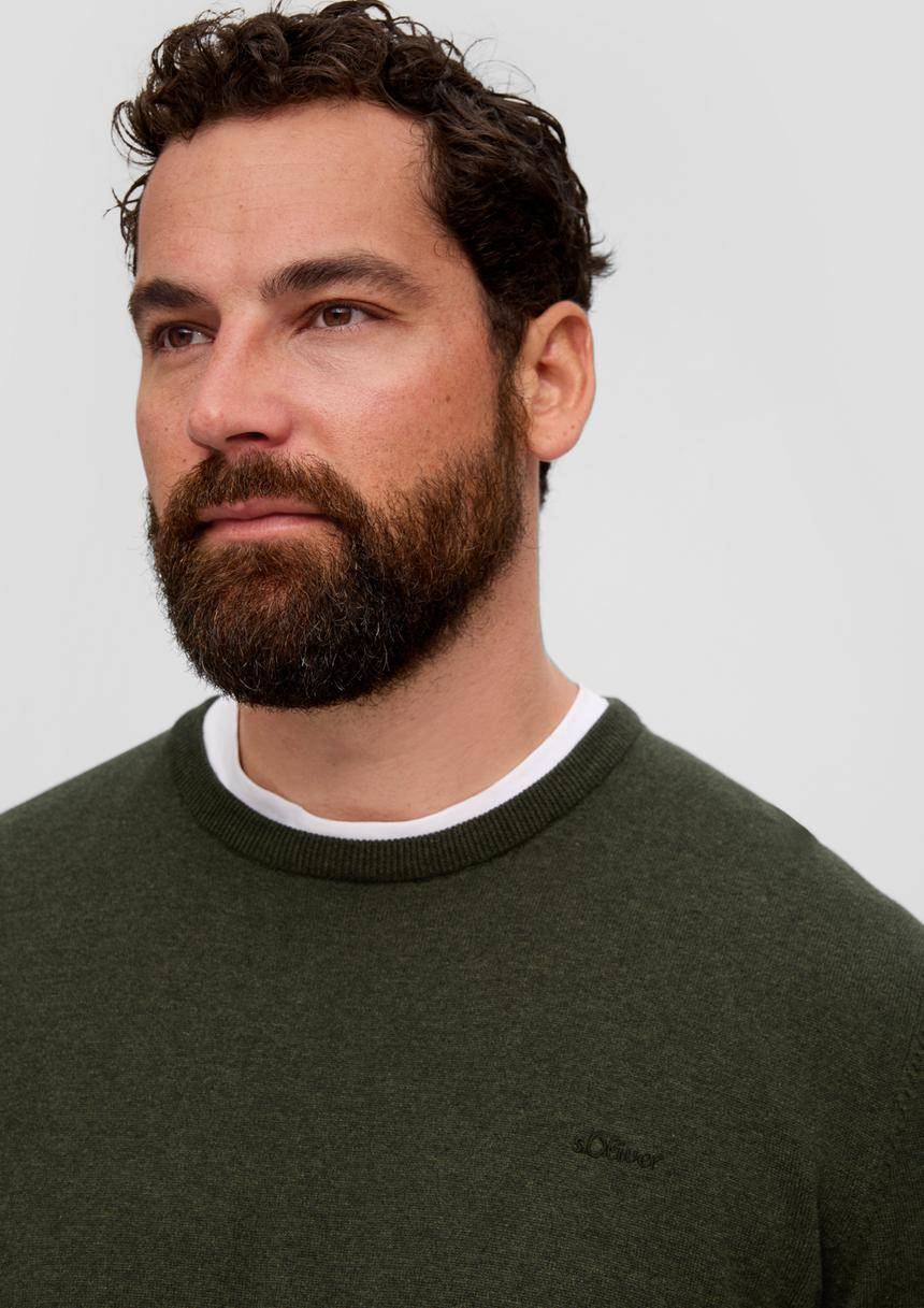 S.Oliver Strickpullover Mit Logo-Stickerei
