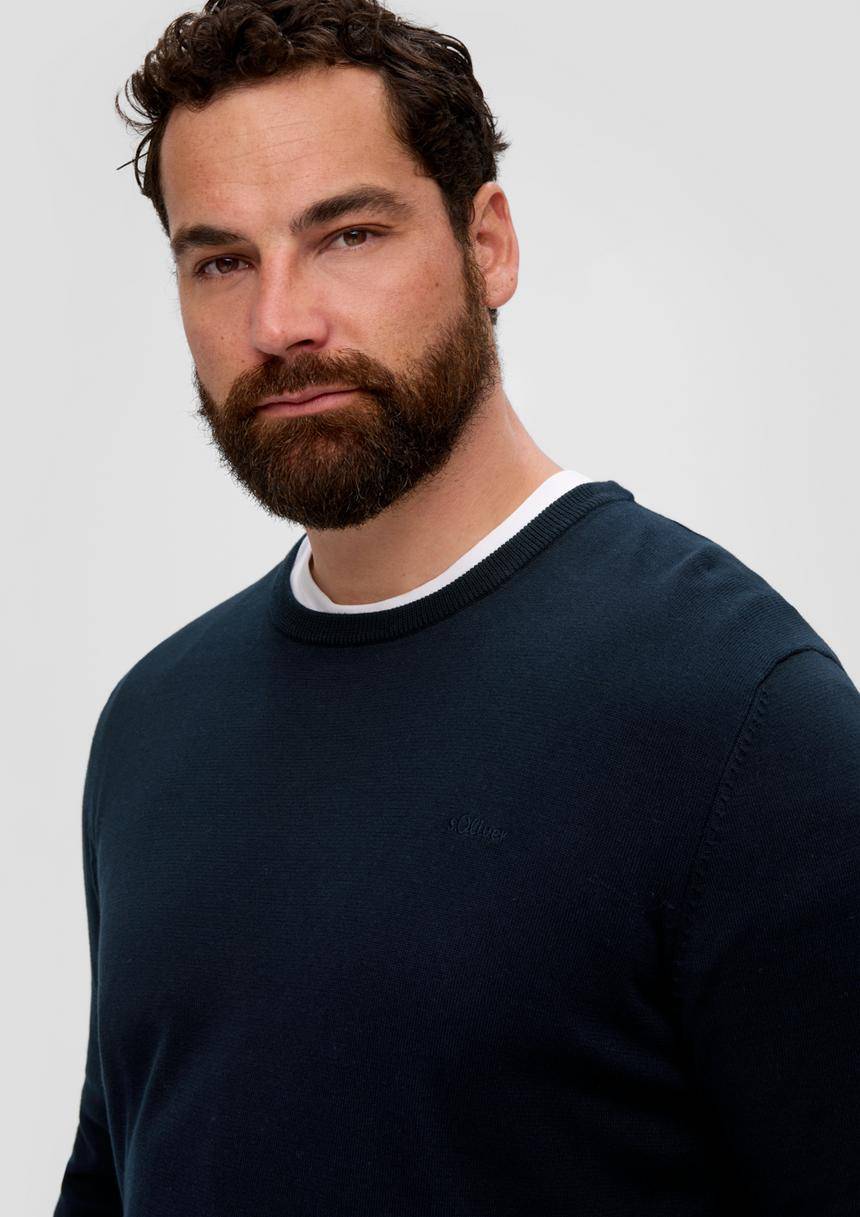 S.Oliver Strickpullover Mit Logo-Stickerei