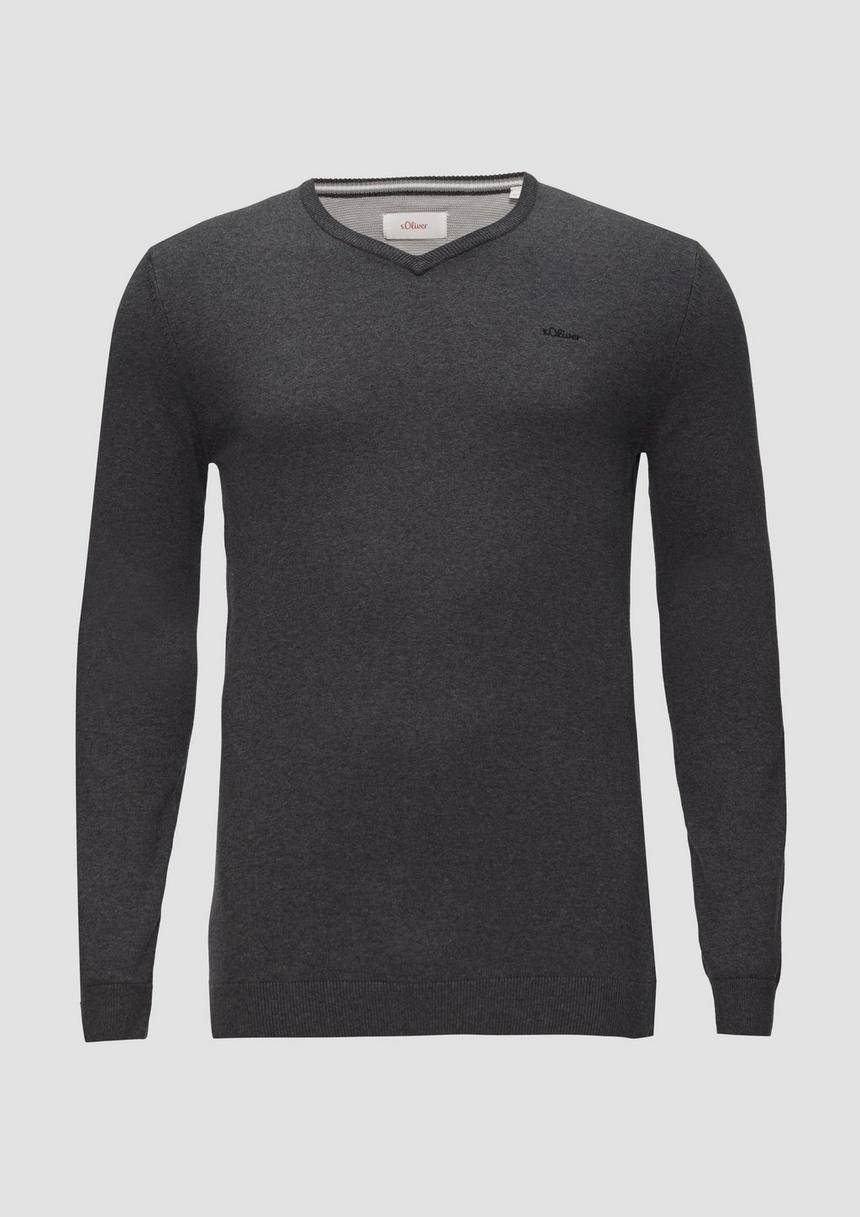 S.Oliver Strickpullover Mit Logo-Stickerei