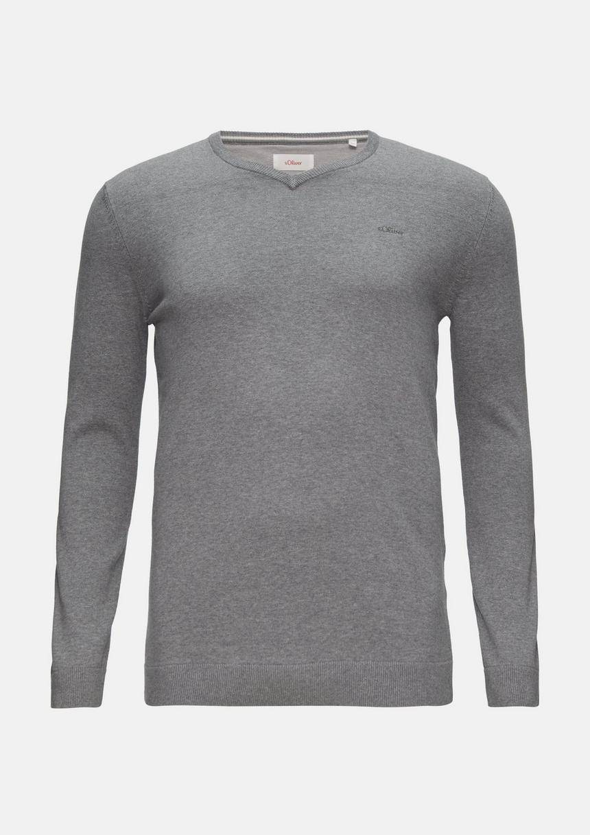 S.Oliver Strickpullover Mit Logo-Stickerei