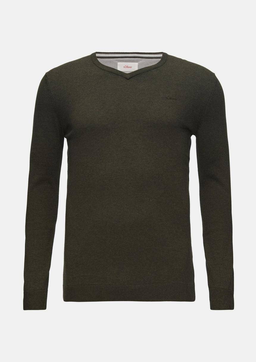 S.Oliver Strickpullover Mit Logo-Stickerei