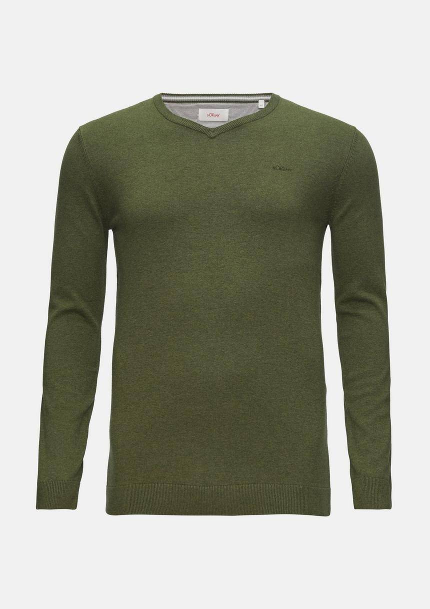 S.Oliver Strickpullover Mit Logo-Stickerei