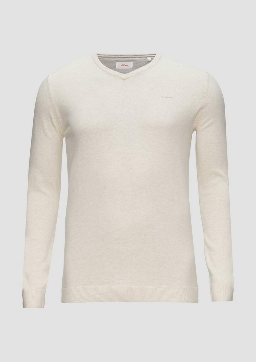 S.Oliver Strickpullover mit Logo-Stickerei