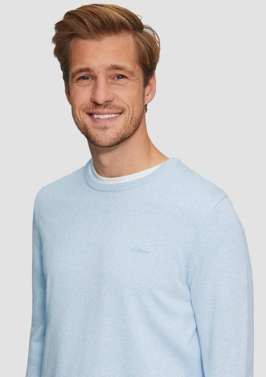 S.Oliver Strickpullover Mit Logo-Stickerei