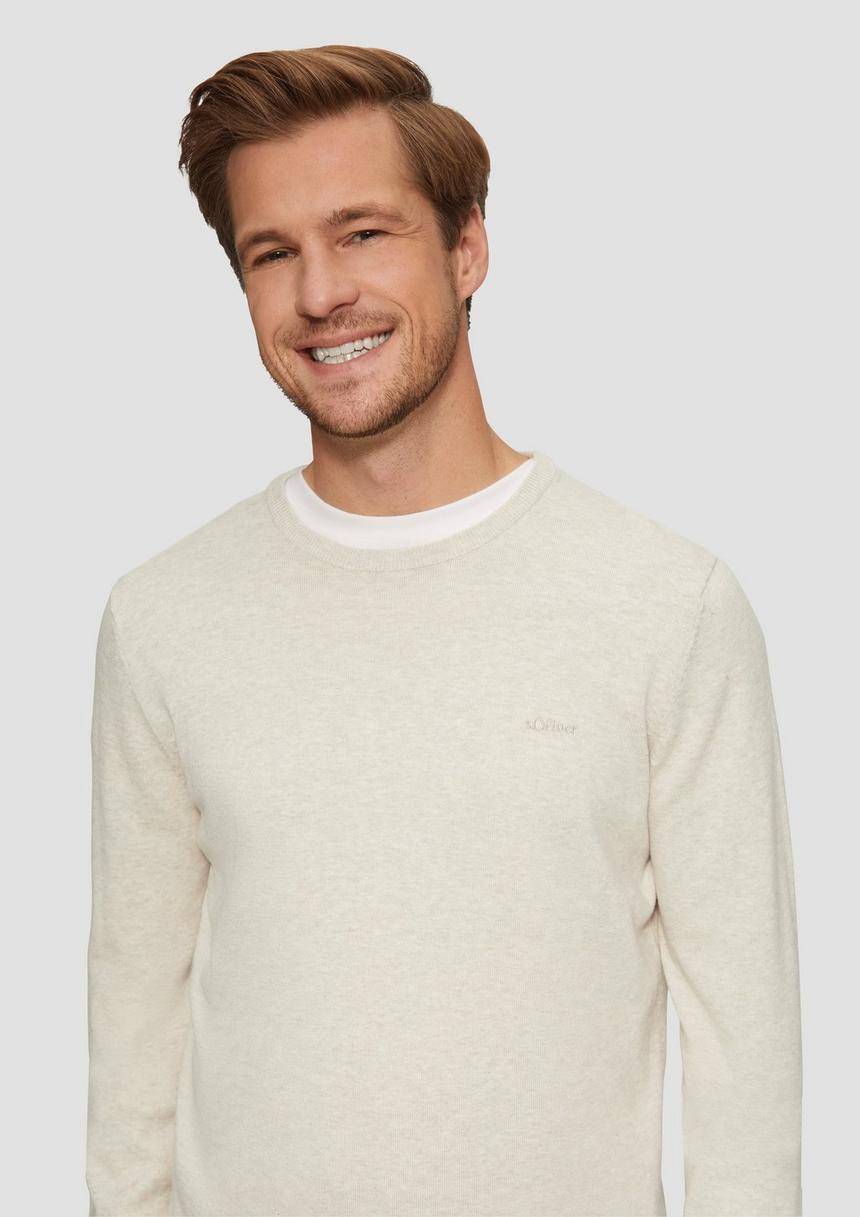 S.Oliver Strickpullover Mit Logo-Stickerei