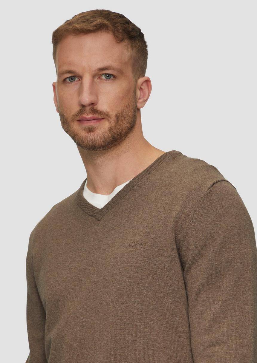 S.Oliver Strickpullover Mit Logo-Stickerei