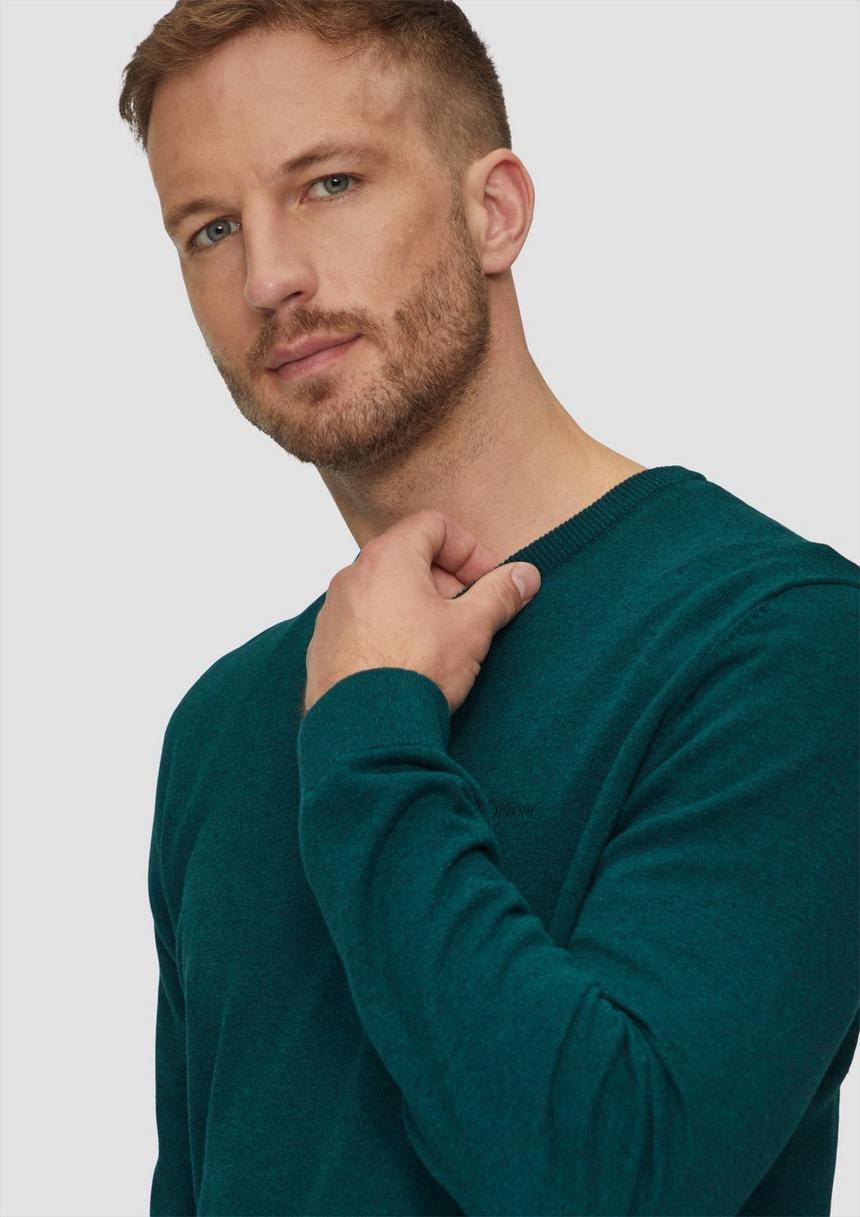 S.Oliver Strickpullover Mit Logo-Stickerei