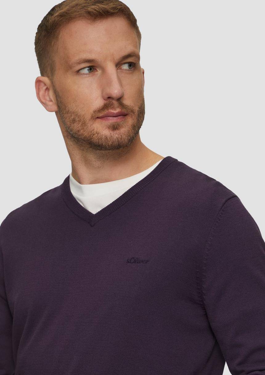 S.Oliver Strickpullover Mit Logo-Stickerei