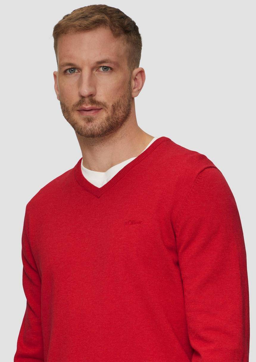 S.Oliver Strickpullover Mit Logo-Stickerei