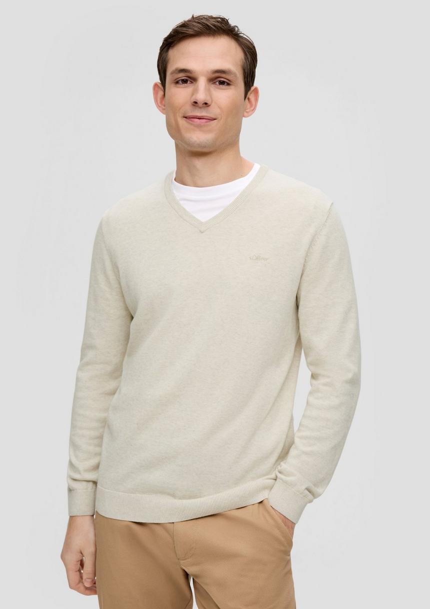 S.Oliver Strickpullover mit Logo-Stickerei