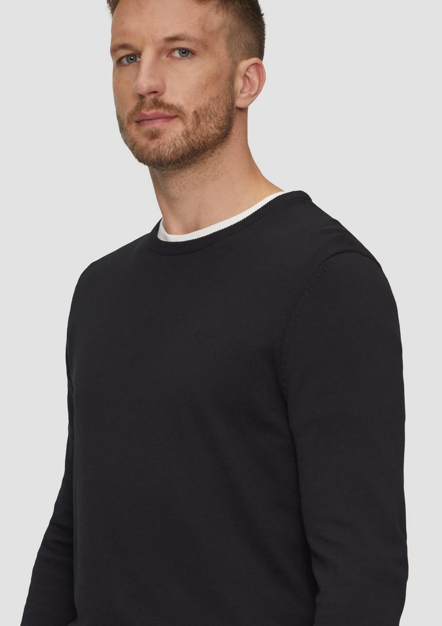 S.Oliver Strickpullover Mit Logo-Stickerei