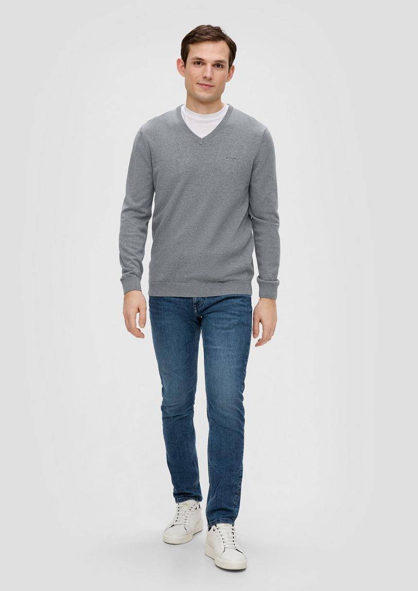 S.Oliver Strickpullover Mit Logo-Stickerei