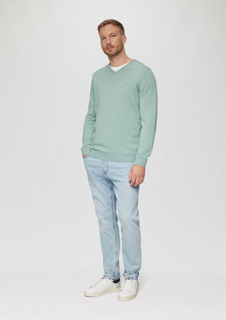 S.Oliver Strickpullover Mit Logo-Stickerei