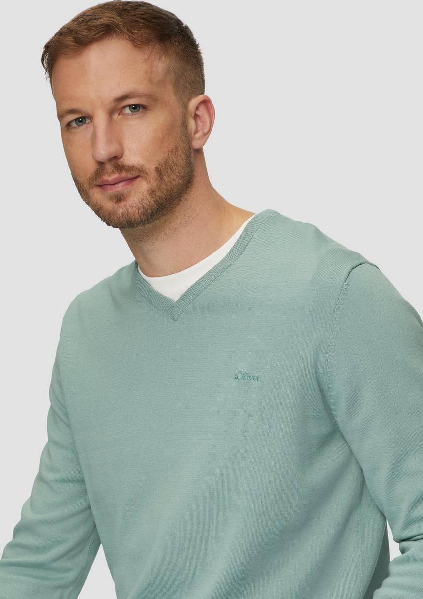 S.Oliver Strickpullover Mit Logo-Stickerei